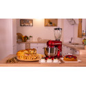 Mixer cu bol de 6L din inox, 1500W, cu tocător și blender, Roșu