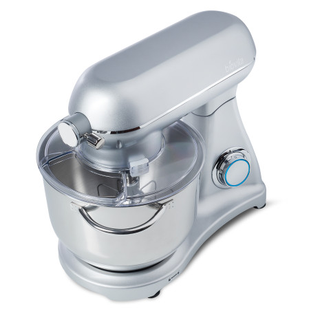 Mixer cu bol de 6L din inox,1800W, din Aluminiu, Argintiu