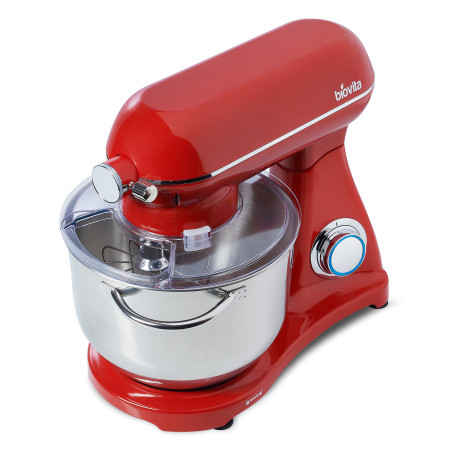 Mixer cu bol de 6L din inox,1800W, din Aluminiu, Rosu