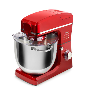 Mixer cu bol de 10L din inox, putere 1500W, cu tocător și blender, Roșu