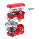 Mixer cu bol de 5.5L din inox, MB-1300, 1.6 kg aluat, putere 1400W, 4 accesorii, 6 viteze + puls, Roșu 11