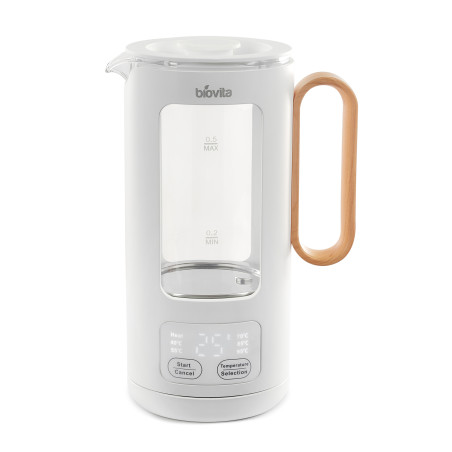 Fierbător electric Biovita Kitty, 500W, 0.5L, Sticlă/Inox