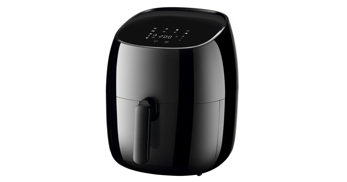 Friteuză cu aer cald / Air fryer Brava-XL, Digitală, 5.5 Litri, 1800W, Neagră