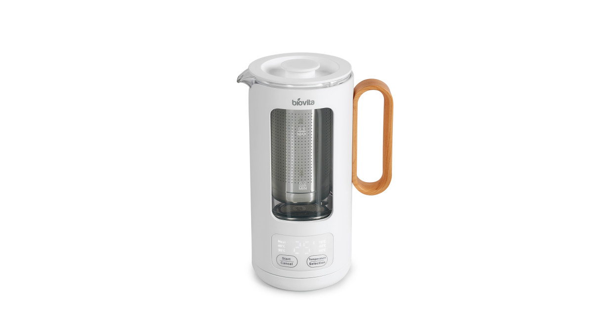 Fierbător electric Biovita Kitty, 500W, 0.5L, Sticlă/Inox