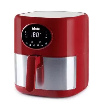 Friteuză cu aer cald / Air fryer Brava-M, Digitală, 3.6 Litri, 1250W, Roșie