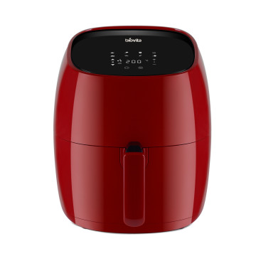 Friteuza cu aer cald Brava-XL, Digitală, 5.5 Litri, 1800W, Roșie
