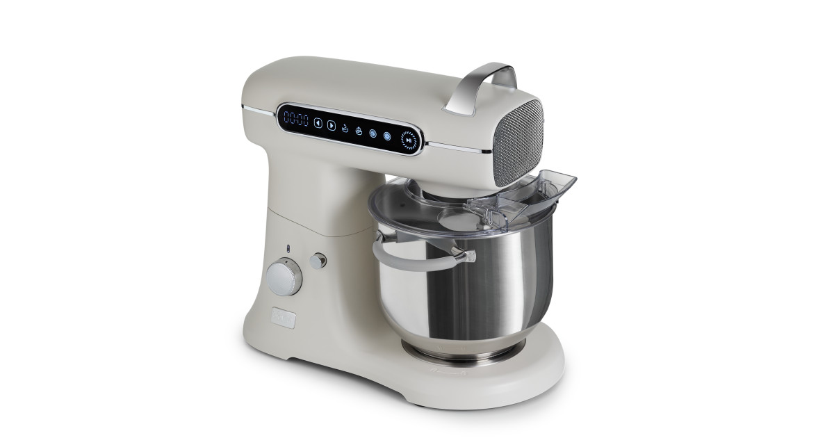 Mixer profesional, bol de 7L din inox,1800W, din Aluminiu, MB-1800-MAX PRO, Crem