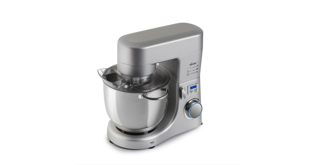 Mixer cu bol de 10L din inox, 1800W, din Aluminiu, MB-1800-10L, Argintiu