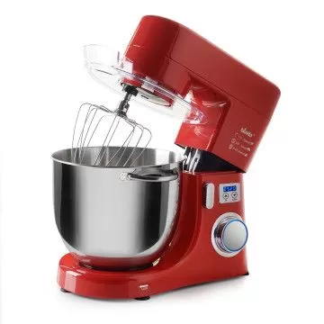 Mixer cu bol de 10L din inox, 1800W, din Aluminiu, MB-1800-10L, Roșu