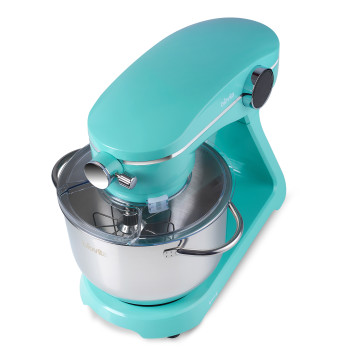 Mixer cu bol MB-1800-NOVA, 1800W, 6L, culoare turcoaz, accesorii inox