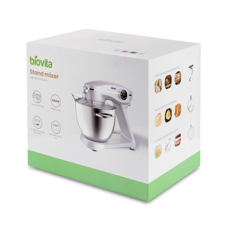 Mixer cu bol MB-1800-NOVA, 1800W, 6L, culoare rosu, cutie