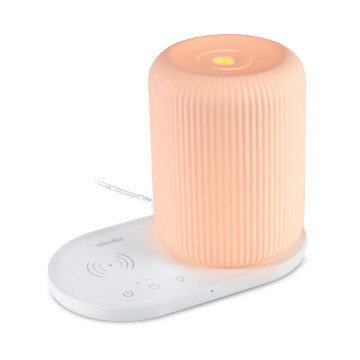 Difuzor de arome cu încărcător wireless Biovita Anna, 110 ml, Alb, Iluminare