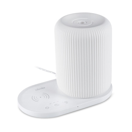 Difuzor de arome cu încărcător wireless Biovita Anna, 110 ml, Alb