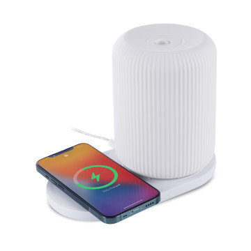 Difuzor de arome cu încărcător wireless Biovita Anna, 110 ml, Alb, Telefon