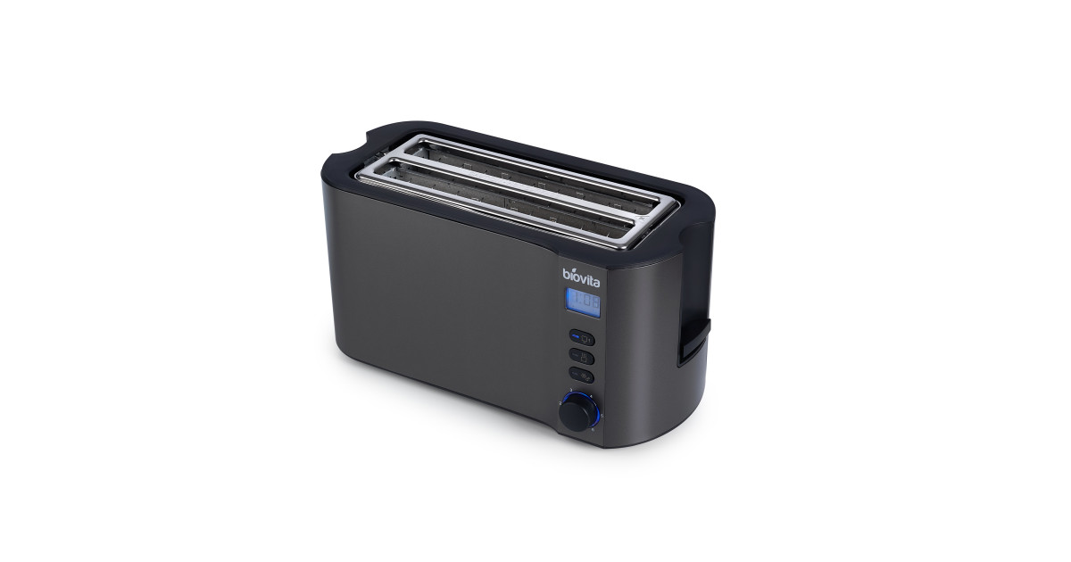 Prăjitor de pâine din inox Biovita Elite-4, gri