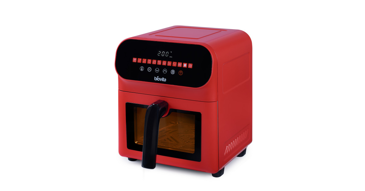 Friteuză cu aer cald / Air fryer, CUBE, 6L, 1700W, Roșie