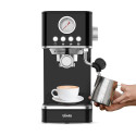 Espressor Biovita ROYAL, 1200W, 1.7L, 20 bari, carcasă inox, spumare, Negru