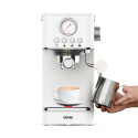 Espressor Biovita ROYAL, 1200W, 1.7L, 20 bari, carcasă inox, spumare, Alb Ivory