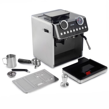 Espressor Biovita PREMIA, 2800W, 2.5L, râșnire, 20 bari, timer, carcasă inox, spumare, Componente