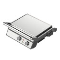 Sandwich maker, Biovita PANINI-MAX, 2200W putere, carcasa inox, ajustarea timpului si a temperaturii, inchis