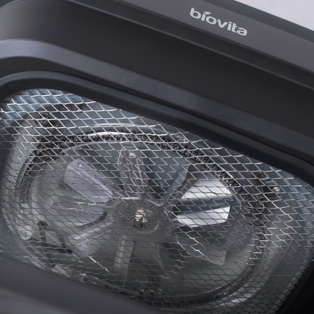Friteuză cu aer cald, Biovita PRESTIGE, tăviță din inox, 5.5L, coș din sticlă, 1200W, rezistenta electrica