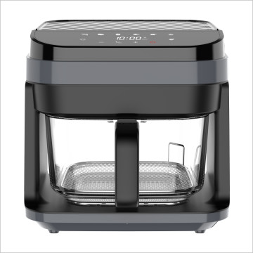 Friteuză cu aer cald, Biovita PRESTIGE, tăviță din inox, 5.5L, coș din sticlă, 1200W, rezistenta de incalzire