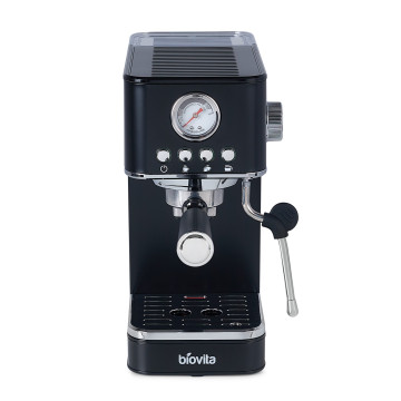 Espressor Biovita ROYAL, 1200W, 1.7L, 20 bari, carcasă inox, spumare, Negru