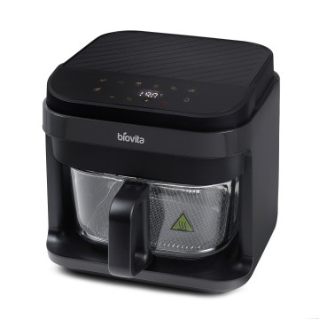 Friteuză cu aer cald / Air fryer, PRESTIGE, grătar din inox, 5.5L, cos din sticlă, 1200W