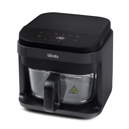Friteuză cu aer cald / Air fryer, PRESTIGE, grătar din inox, 5.5L, cos din sticlă, 1200W