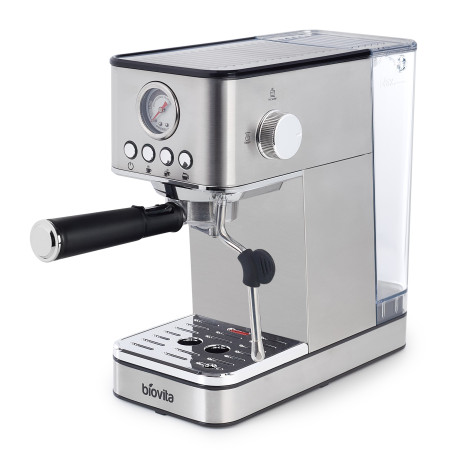Espressor ROYAL, 1200W, 1.7L, 20 bari, carcasă inox, spumare, Argintiu