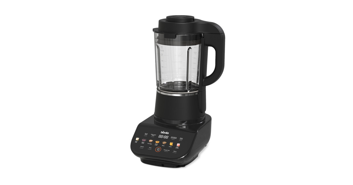 Blender cu încălzire Biovita HEAT-BLEND, 1.75L capacitate, 1900W, vas din sticlă, 7 programe