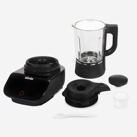 Blender cu încălzire Biovita HEAT-BLEND, 1.75L capacitate, 1900W, vas din sticlă, 7 programe, componente