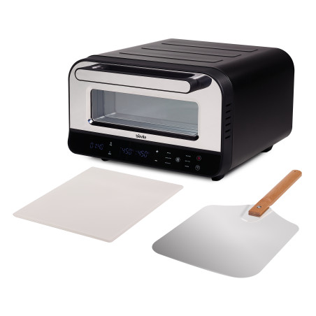 Cuptor electric pentru pizza Biovita MARCO, 1850W, 450°C temperatură maximă, încălzire dublă, 5 programe
