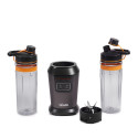 Blender personal Biovita Legend-800, gri închis, cutite inox, doua vase