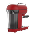 Espressor VELVET, 20 bari, 1100W, spumare lapte, rezervor 800ml, compact, roșu
