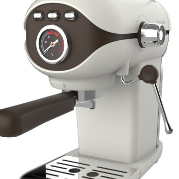 Espressor Biovita VELVET, 20 bari, 1100W, spumare lapte, rezervor 800ml, compact, crem