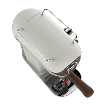 Espressor Biovita VELVET, 20 bari, 1100W, spumare lapte, rezervor 800ml, compact, crem