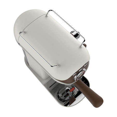 Espressor Biovita VELVET, 20 bari, 1100W, spumare lapte, rezervor 800ml, compact, crem