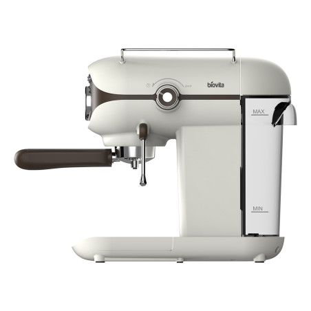 Espressor Biovita VELVET, 20 bari, 1100W, spumare lapte, rezervor 800ml, compact, crem