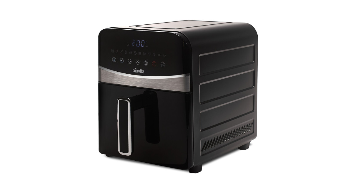 Friteuză cu aer cald / Air fryer, GRANDE, 2000W, 9L, 12 programe, încălzire dublă