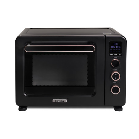 Cuptor electric Biovita DIVO, 1800W, 35L, 8 programe, ajustare timp și temperatură, Negru, fata