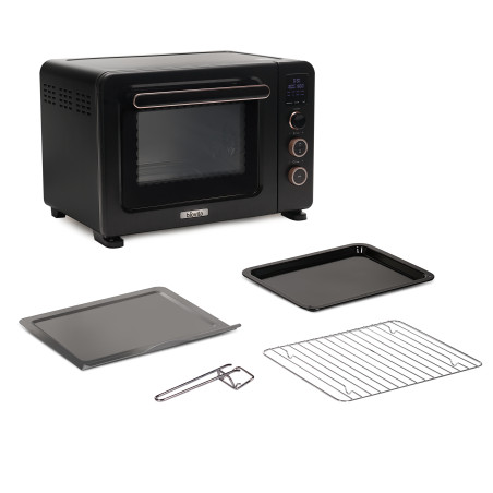 Cuptor electric Biovita DIVO, 1800W, 35L, 8 programe, ajustare timp și temperatură, Negru, tavi