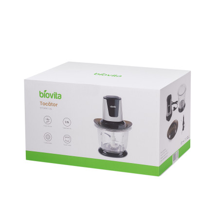 Tocător pentru alimente, 500W, 1.5 Litri, Biovita Storm, Cutie