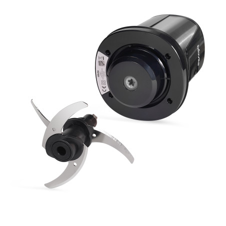 Tocător pentru alimente, 500W, 1 Litru, Biovita Storm, Negru, cuplaj metalic