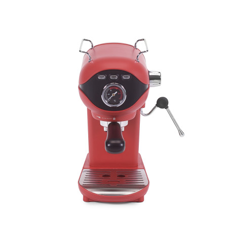 Espressor VELVET, 20 bari, 1100W, spumare lapte, rezervor 800ml, compact, roșu, fata