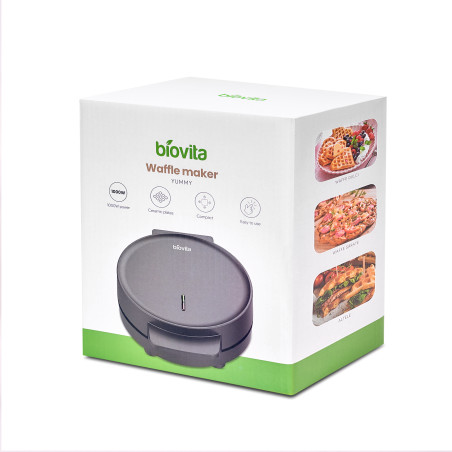 Aparat pentru vafe / gofre YUMMY, 1000W, plăci ceramice, compact, cutie de carton