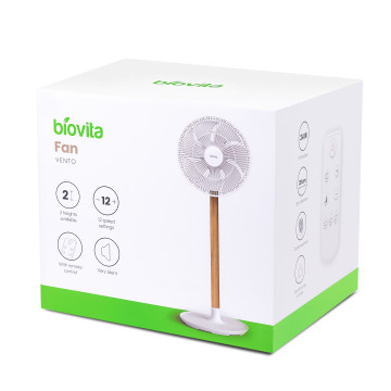 Ventilator de cameră VENTO, silențios, 12 viteze, telecomandă, 2 dimensiuni, oscilare automată, cutie