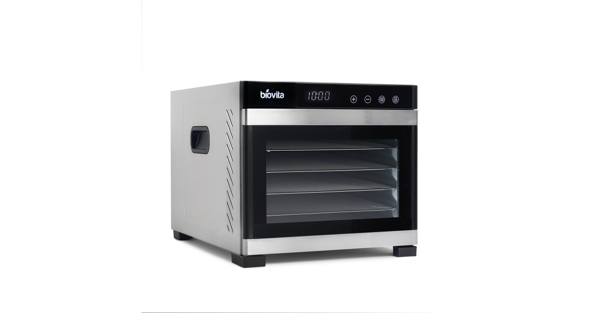 Deshidrator cu 6 tăvi Biovita DELUXE-6, carcasă și tăvi din inox