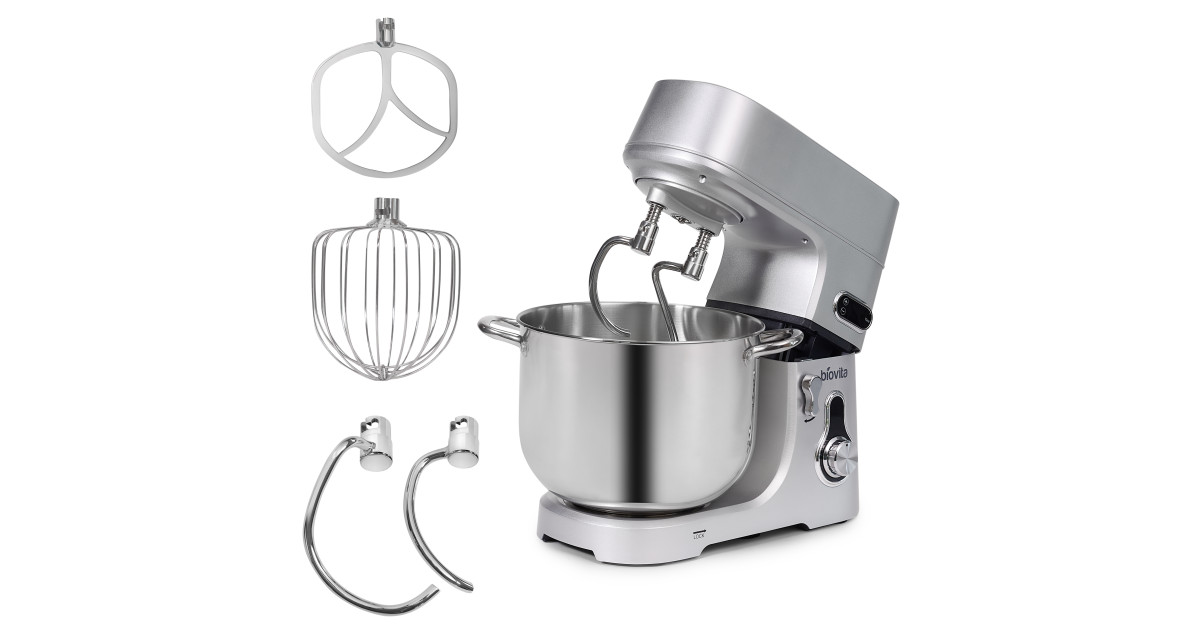 Mixer profesional cu bol TITAN, 11L, 2000W, motor silențios cu inducție, accesorii inox 1