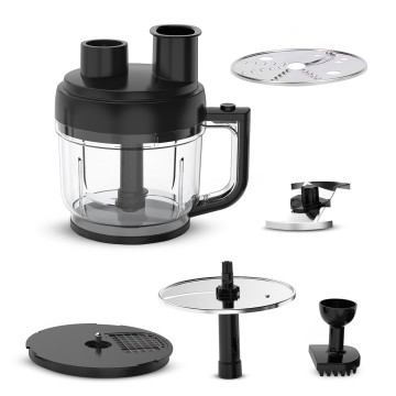 Blender de mână BLENDY, 8 accesorii, 800W, vas 2L, tocător, tel, vas 800 ml, tăietor cubulețe, marunțitor și feliator 2